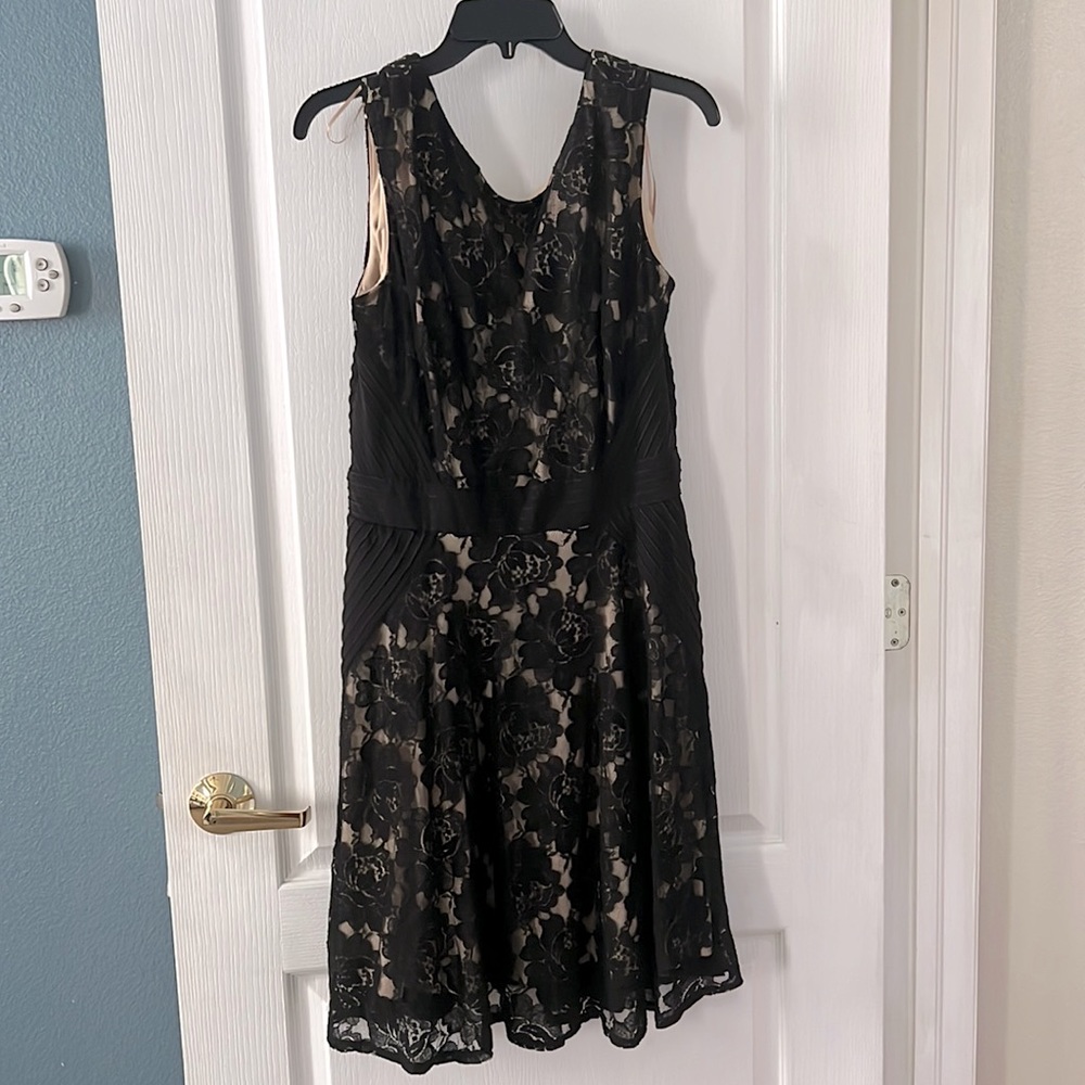 Black Lace Overlay Dress